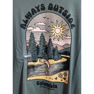 Columbia Sportswear Green Always Outside Graphic Tee Shirt